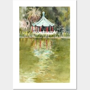 Chinese Pagoda. Golden Gate Park in San Francisco. Posters and Art
